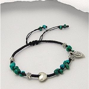 Adjustable Black Cotton Bracelet